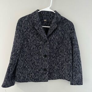 Tommy Hilfiger Women's Black and White Tweed Blazer